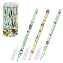 Ручка стираемая гелевая, кросс-серия &laquo;МИЛЫЕ КОТЫ&raquo;, BRAUBERG, СИНЯЯ, корпус ассорти, игольчатый наконечник 0,5 мм, линия 0,35 мм, 144481