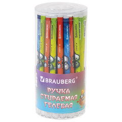 Ручка стираемая гелевая, кросс-серия &laquo;МОНСТРИКИ&raquo;, BRAUBERG, СИНЯЯ, корпус ассорти, игольчатый наконечник 0,5 мм, линия 0,35 мм, 144484
