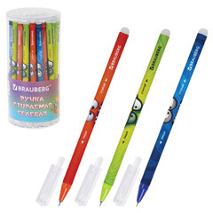 Ручка стираемая гелевая, кросс-серия &laquo;МОНСТРИКИ&raquo;, BRAUBERG, СИНЯЯ, корпус ассорти, игольчатый наконечник 0,5 мм, линия 0,35 мм, 144484