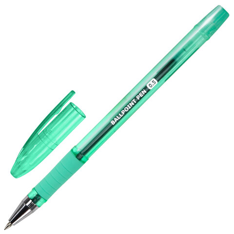 Ручка шариковая масляная с грипом, кросс-серия PASTEL, BRAUBERG, СИНЯЯ, стандартный узел 0,5 мм, линия письма 0,25 мм, 144488 - фото 4