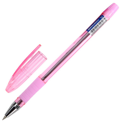 Ручка шариковая масляная с грипом, кросс-серия PASTEL, BRAUBERG, СИНЯЯ, стандартный узел 0,5 мм, линия письма 0,25 мм, 144488 - фото 6