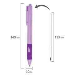 Ручка шариковая автоматическая эргономичная с грипом STAFF &laquo;Profit 500 PASTEL COLOR&raquo;, СИНЯЯ, узел 0,7 мм, линия письма 0,35 мм, 144492