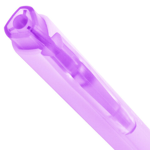 Ручка шариковая автоматическая BRAUBERG "TRIOS PASTEL COLOR", СИНЯЯ, корпус ассорти, пишущий узел 0,5 мм, линия письма 0,3 мм, 144496 - фото 7