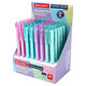 Ручка шариковая автоматическая BRAUBERG "TRIOS PASTEL COLOR", СИНЯЯ, корпус ассорти, пишущий узел 0,5 мм, линия письма 0,3 мм, 144496
