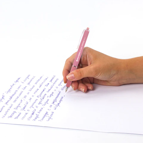 Ручка шариковая автоматическая BRAUBERG "OIL-BASE VINTAGE", корпус ассорти, СИНЯЯ, пишущий узел 0,5 мм, линия письма 0,3 мм, 144500 - фото 7