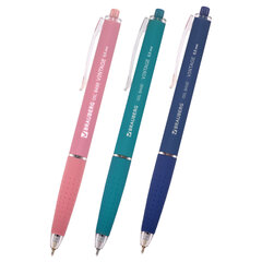 Ручка шариковая автоматическая BRAUBERG &laquo;OIL-BASE VINTAGE&raquo;, корпус ассорти, СИНЯЯ, пишущий узел 0,5 мм, линия письма 0,3 мм, 144500