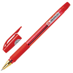 Ручка шариковая BRAUBERG BP-GT GLD RED, КРАСНАЯ, корпус тонированный, пишущий узел 0,7 мм, линия письма 0,35 мм, 144506