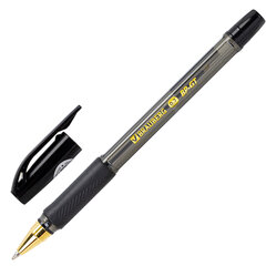 Ручка шариковая BRAUBERG BP-GT GLD BLACK, ЧЕРНАЯ, корпус тонированный, пишущий узел 0,7 мм, линия письма 0,35 мм, 144507