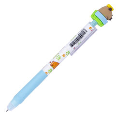 Ручка стираемая с топпером гелевая FUNSTER &laquo;CUTE ANIMALS&raquo;, СИНЯЯ, ассорти, пишущий узел 0,5 мм, 144516