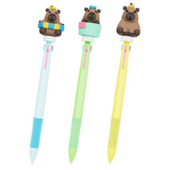 Ручка-спиннер многоцветная с топпером FUNSTER &laquo;COOL CAPY&raquo;, 3 ЦВЕТА, ассорти, пишущий узел 0,7 мм, линия письма 0,35 мм, 144517