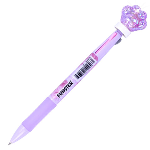 Ручка-спиннер многоцветная с акриловым топпером FUNSTER (ФАНСТЕР) "SHINY PETS", 3 ЦВЕТА, ассорти, узел 0,7 мм, линия письма 0,35 мм, 144518 - фото 6