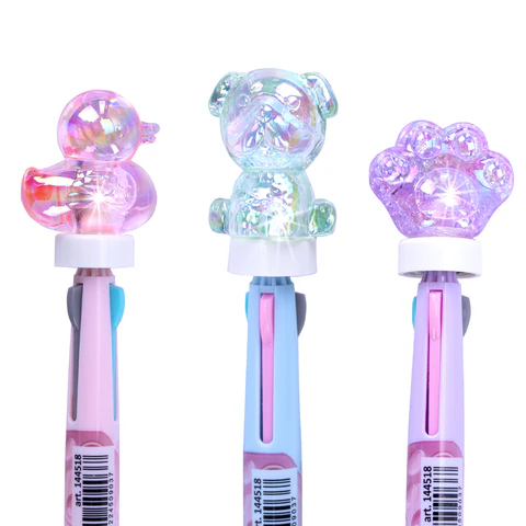 Ручка-спиннер многоцветная с акриловым топпером FUNSTER (ФАНСТЕР) "SHINY PETS", 3 ЦВЕТА, ассорти, узел 0,7 мм, линия письма 0,35 мм, 144518 - фото 3