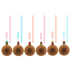 Ручка с пушистой подвеской шариковая FUNSTER &laquo;FLUFFY CAPY&raquo;, СИНЯЯ, пишущий узел 0,7 мм, 144521