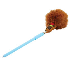 Ручка с пушистой подвеской шариковая FUNSTER (ФАНСТЕР) &laquo;FLUFFY CAPY&raquo;, СИНЯЯ, пишущий узел 0,7 мм, 144521