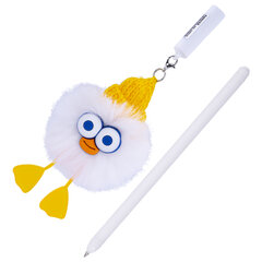 Ручка с пушистой подвеской шариковая FUNSTER (ФАНСТЕР) &laquo;FLUFFY DUCK&raquo;, СИНЯЯ, ассорти, пишущий узел 0,7 мм, 144525