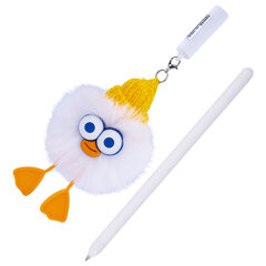 Ручка с пушистой подвеской шариковая FUNSTER (ФАНСТЕР) &laquo;FLUFFY DUCK&raquo;, СИНЯЯ, ассорти, пишущий узел 0,7 мм, 144525