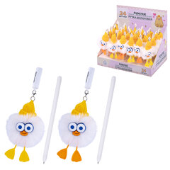 Ручка с пушистой подвеской шариковая FUNSTER (ФАНСТЕР) &laquo;FLUFFY DUCK&raquo;, СИНЯЯ, ассорти, пишущий узел 0,7 мм, 144525