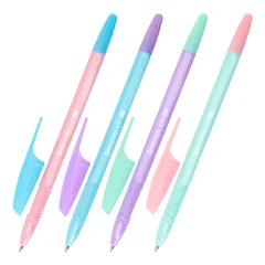 Ручки шариковые BRAUBERG &laquo;X-333 PASTEL MIX&raquo;, НАБОР 8 ШТУК, СИНИЕ, узел 0,7 мм, линия письма 0,35 мм, 144535