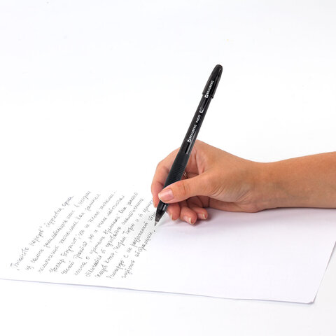 Ручка гелевая с грипом BRAUBERG "NEO", ЧЕРНАЯ, пишущий узел 0,5 мм, линия письма 0,35 мм, 144537