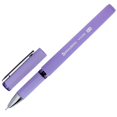 Ручки гелевые с грипом BRAUBERG &laquo;VIVID PASTEL&raquo;, СИНИЕ, НАБОР 3 ШТ., игольчатый узел 0,5 мм, линия письма 0,35 мм, 144540
