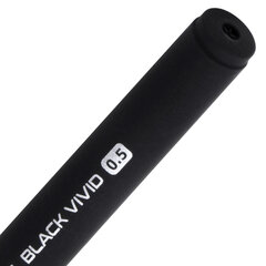 Ручка гелевая с грипом BRAUBERG &laquo;BLACK VIVID&raquo;, ЧЕРНАЯ, корпус SOFT-TOUCH, пишущий узел 0,5 мм, линия письма 0,35 мм, 144541