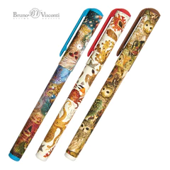 Ручка шариковая в футляре BRUNO VISCONTI &laquo;DreamWrite Fauna&raquo;, СИНЯЯ, ассорти, линия 0,5 мм, 020-0264/<wbr/>22