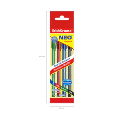 Ручки шариковые ERICH KRAUSE &laquo;Neo&raquo;, набор 4 ЦВЕТА, 0,7 мм, европодвес, 47509