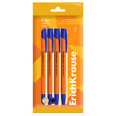 Ручки шариковые ERICH KRAUSE R-301 &laquo;Stick Orange&raquo;, СИНИЕ, набор 8 штук, 0,7 мм, 56614