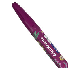 Ручка шариковая ERICH KRAUSE &laquo;R-301 Stick Floral&raquo; СИНЯЯ, синяя, корпус ассорти, линия 0,35 мм, 63077