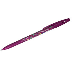 Ручка шариковая ERICH KRAUSE &laquo;R-301 Stick Floral&raquo; СИНЯЯ, синяя, корпус ассорти, линия 0,35 мм, 63077