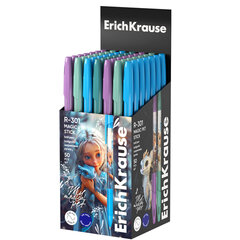 Ручка шариковая ERICH KRAUSE R-301 Stick &laquo;Magic Pet&raquo;, СИНЯЯ, корпус ассорти, линия 0,35 мм, 63071