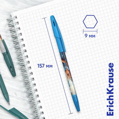 Ручка шариковая ERICH KRAUSE R-301 Stick &laquo;Magic Pet&raquo;, СИНЯЯ, корпус ассорти, линия 0,35 мм, 63071