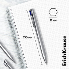 Ручка шариковая автоматическая ERICH KRAUSE "Silverra Matic Classic", СИНЯЯ, линия 0,35 мм, 63132