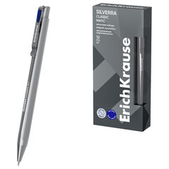 Ручка шариковая автоматическая ERICH KRAUSE "Silverra Matic Classic", СИНЯЯ, линия 0,35 мм, 63132
