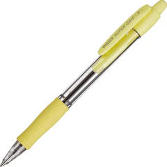 Ручка шариковая автоматическая с грипом PILOT Super Grip, СИНЯЯ, желтые детали, линия 0,22 мм, BPGP-10R-F