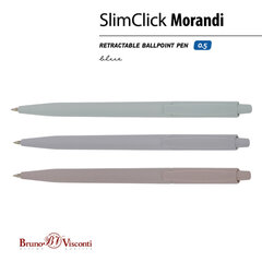 Ручка шариковая автоматическая BRUNO VISCONTI "Slim Click. Morandi", СИНЯЯ, ассорти, 0,4 мм, 20-0507