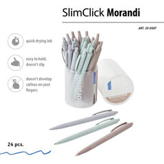 Ручка шариковая автоматическая BRUNO VISCONTI "Slim Click. Morandi", СИНЯЯ, ассорти, 0,4 мм, 20-0507