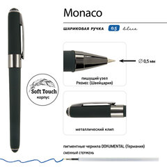 Ручка шариковая BRUNO VISCONTI &laquo;Monaco Verde&raquo;, СИНЯЯ, корпус зеленый, линия 0,4 мм, 20-0125/<wbr/>29
