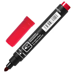 Маркер перманентный CENTROPEN 8566, КРАСНЫЙ, круглый наконечник, 2,5 мм