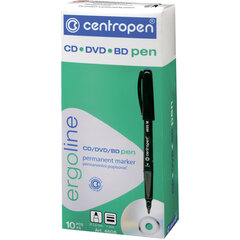 Маркер для CD и DVD ЧЕРНЫЙ CENTROPEN, трехгранная форма захвата, тонкий, 1 мм, 4606