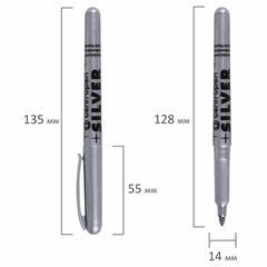 Маркер для декорирования СЕРЕБРЯНЫЙ CENTROPEN, круглый наконечник, 1,5-3 мм, 2690