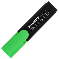 Текстовыделитель BRAUBERG &laquo;Contract&raquo;, ЗЕЛЕНЫЙ, линия 1-5 мм, 150390