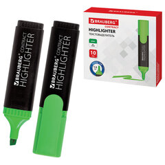 Текстовыделитель BRAUBERG &laquo;Contract&raquo;, ЗЕЛЕНЫЙ, линия 1-5 мм, 150390