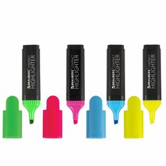 Набор текстовыделителей BRAUBERG 4 шт., АССОРТИ, &laquo;Contract&raquo;, линия 1-5 мм, 150394