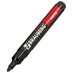 Маркер перманентный BRAUBERG &laquo;Contract&raquo;, ЧЕРНЫЙ, круглый наконечник, 3 мм, 150465