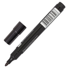 Маркер перманентный BRAUBERG &laquo;Contract&raquo;, ЧЕРНЫЙ, круглый наконечник, 3 мм, 150465