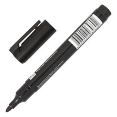 Маркер перманентный BRAUBERG &laquo;Energy&raquo;, ЧЕРНЫЙ, круглый наконечник, 3 мм, с клипом,150475