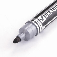 Маркер перманентный BRAUBERG &laquo;Neo&raquo;, ЧЕРНЫЙ, круглый наконечник 5 мм, с клипом, 150480