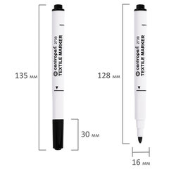 Маркеры для ткани 6 ЦВЕТОВ CENTROPEN &laquo;Textile Marker&raquo;, круглый наконечник, 1,8 мм, 2739/<wbr/>6
