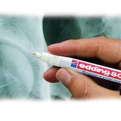 Маркер для рентгеновских пленок EDDING &laquo;8010&raquo;, БЕЛЫЙ, 0,8 мм, круглый наконечник, на лаковой основе, E-8010/<wbr/>49